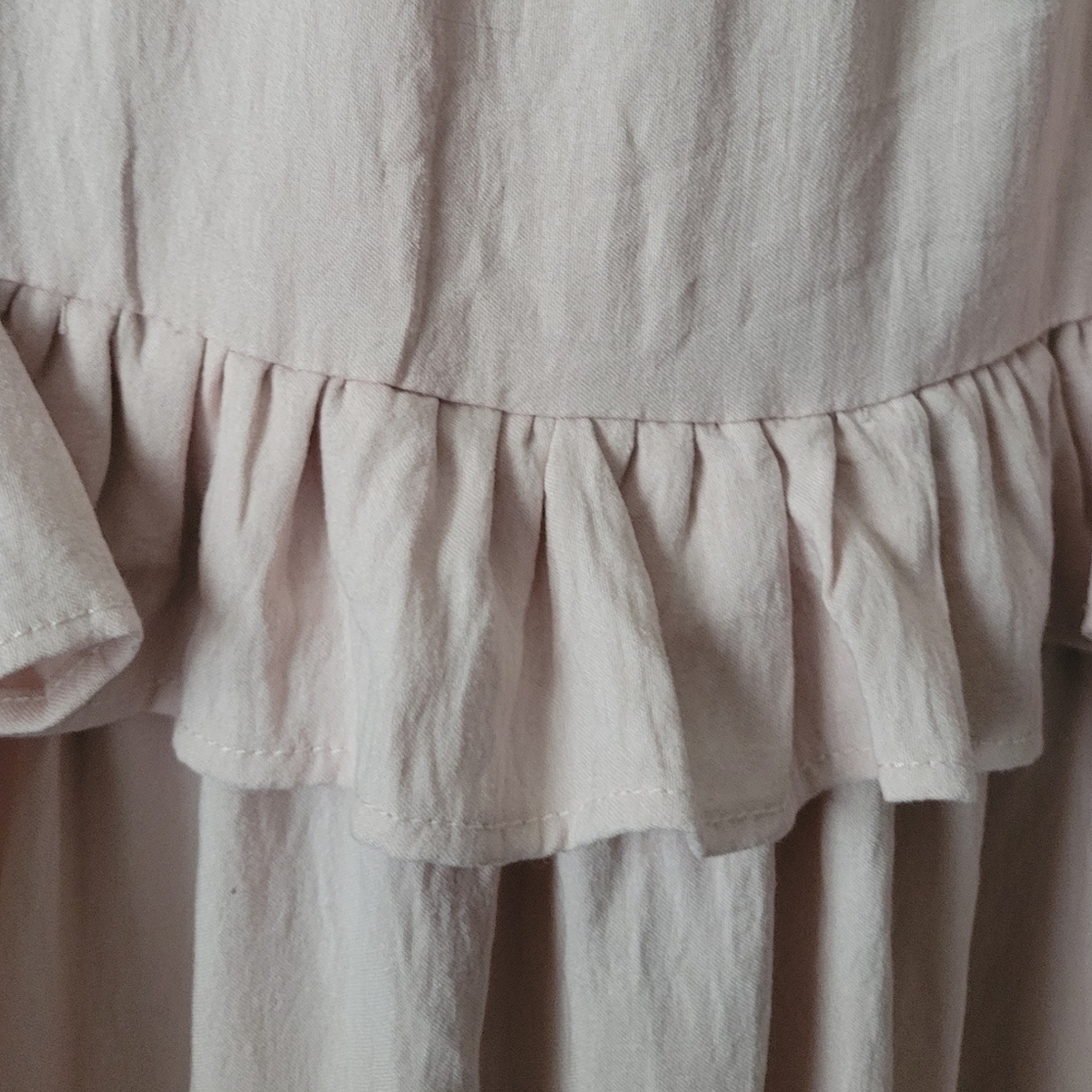 Pink Ruffle Maxi Dress - Picture 2 of 3